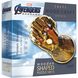 Puzzle 500+5 drewniane konturowe Rękawica Nieskończoności Marvel Heroes 20174