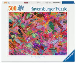 Puzzle 500 Fish in Fuchsia