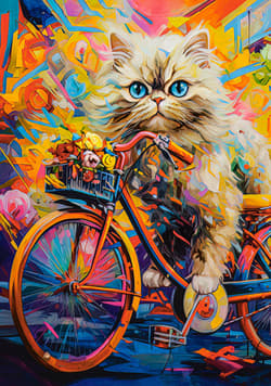 Galeria - zdjęcie nr. 2 - Puzzle 500  Kitten's Floral Ride B-54015