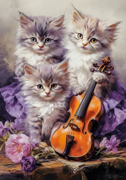 Galeria - zdjęcie nr. 2 - Puzzle 500 Musical Kittens B-53988