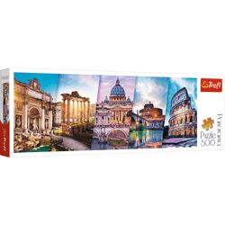 Puzzle 500 panoramiczne Podróż do Włoch 29505