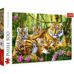 Puzzle 500 Rodzina tygrysów 37350