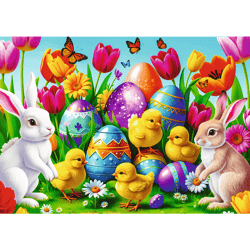Galeria - zdjęcie nr. 2 - Puzzle 500 Wielkanocna łąka 37559