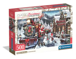 Puzzle 500 Xmas Coll. Train Station Snowman