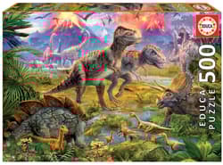 Puzzle 500 Zgromadzenie Dinozaurów