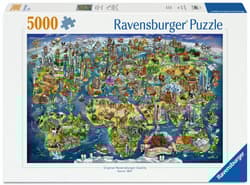 Puzzle 5000 Illustrated World Map