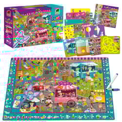Puzzle 54 z grą edukacyjną i lupą Detective candy fair RK1080-06
