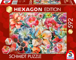 Puzzle 592 HEXAGON W pełnym rozkwicie 114377