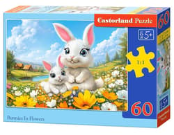 Puzzle 60 Bunnies in Flower CASTOR