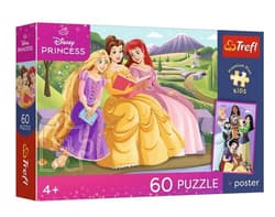Puzzle 60 Disney Princess + plakat TREFL