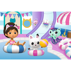 Galeria - zdjęcie nr. 2 - Puzzle 60 Gabby na basenie  Gabby's Dollhouse