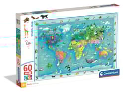 Puzzle 60 Maxi Super kolor  Wildlife Map