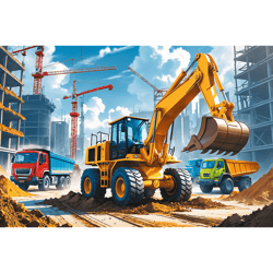 Galeria - zdjęcie nr. 2 - Puzzle 60 Traktor koparko ładowarka 17406