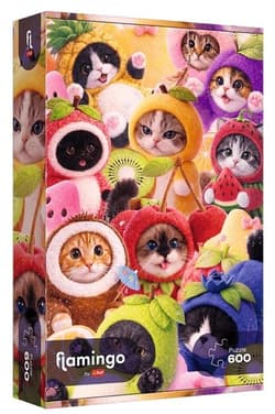 Puzzle 600 Flamingo - Owocowe kotki TREFL
