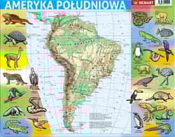 Puzzle 72 ramkowe Ameryka Południowa mapa fizyczna - Opracowanie Zbiorowe