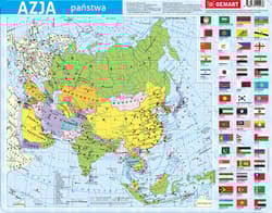 Puzzle 72 ramkowe Azja mapa polityczna - Opracowanie Zbiorowe