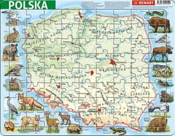 Puzzle 72 ramkowe Polska fizyczna - Opracowanie Zbiorowe