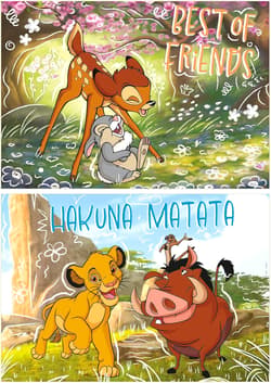 Galeria - zdjęcie nr. 2 - Puzzle Bambi & Król Lew 2 x 100 el 114077
