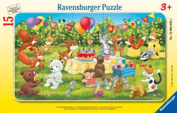 Puzzle dla dzieci 2D w ramce: Przyjęcie urodzinowe