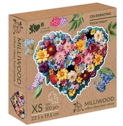 Puzzle drewniane 100 Milliwood Celebrating Serce