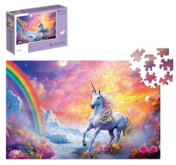 Puzzle drewniane 150 elementów Milliwood Jedmorożec