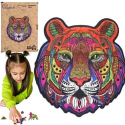 Puzzle drewniane eko 126 Majestatyczny tygrys A3