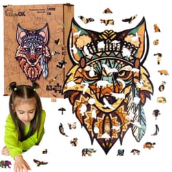 Puzzle drewniane eko 130 Leśny lis A3