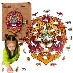Puzzle drewniane eko 133 Lew afrykański A3