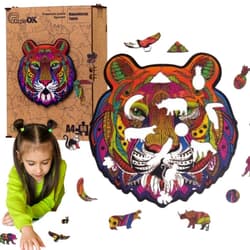 Puzzle drewniane eko 66 Majestatyczny tygrys A4
