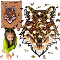 Puzzle drewniane eko 70 Zaczarowany lis A4