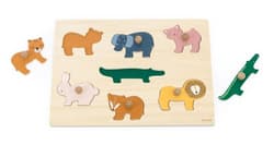 Puzzle drewniane ze zwierzętami 7el