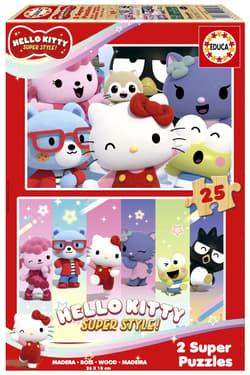 Puzzle Hello Kitty drewniane 2 x 25 el 114065