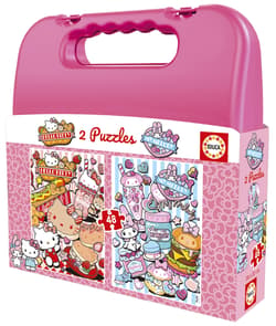 Puzzle Hello Kitty walizka 2 x 48 el 114116