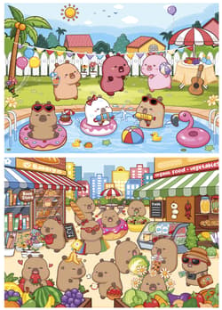 Galeria - zdjęcie nr. 2 - Puzzle Kapibary 2 x 100 el 114285