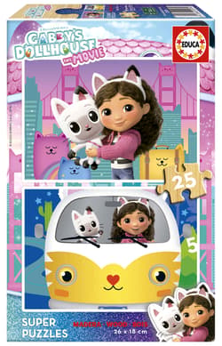 Puzzle Koci Domek Gabi drewniane 2 x 25 el 114269