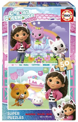 Puzzle Koci Domek Gabi drewniane 2 x 50 el 114270