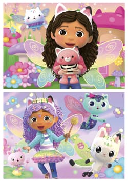 Galeria - zdjęcie nr. 2 - Puzzle Koci Domek Gabi walizka 2 x 48 el 114268