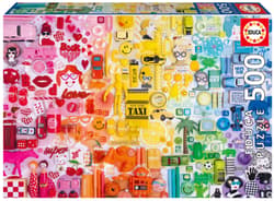 Puzzle Kolorowy kolaż 500 el 114089
