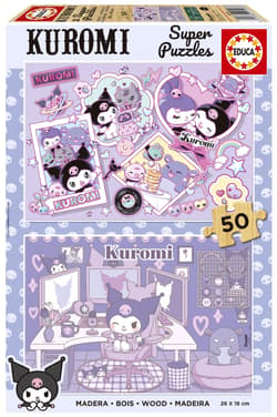 Puzzle Kuromi drewniane 2 x 50 el 114066