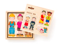 Puzzle – Ludzie i zawody z całego świata, w drewnianym pudełku 90329