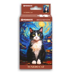 Puzzle mini 108 elementów Penmate Starry Night Tuxedo Cat