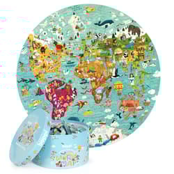 Puzzle okrągłe Mapa Świata Boppi 150 elementów