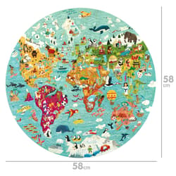 Galeria - zdjęcie nr. 2 - Puzzle okrągłe Mapa Świata Boppi 150 elementów