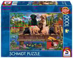 Puzzle PQ 1000 Psia rodzina nad jeziorem 112971