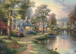 Galeria - zdjęcie nr. 2 - Puzzle PQ 1000 T.Kinkade Miasteczko nad rzeką