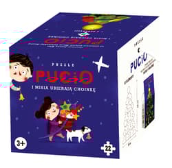 Puzzle Pucio i Misia ubierają choinkę - Marta Galewska-Kustra