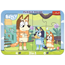 Puzzle Ramkowe Baby Bluey i Bingo 80032