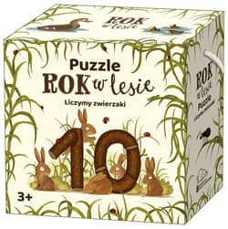 Puzzle Rok w lesie Liczymy zwierzaki - Emilia Dziubak