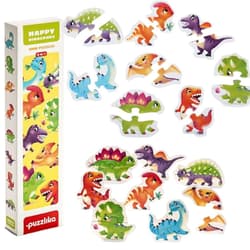 Puzzle szczęśliwe dinozaury