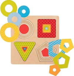 Puzzle warstwowe 4 kształty geometryczne